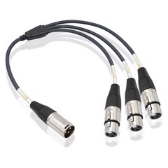 XLR 3 Way Splitter Cable, Devianl 1 Male to 3 Female XLR Split, Balanced Micr…