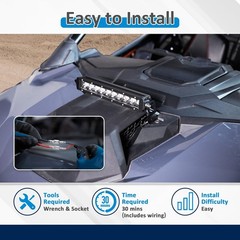 Wsays 12″ Straight LED Light Bar and Hood Light Bar Pod Light Mount Bracket w…