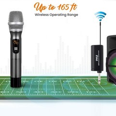 Pyle PDWMU103 UHF Wireless Handheld Mic Microphone System W/Wireless Transmitter