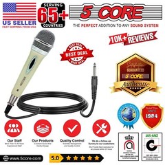 5Core Microphone Pro Microfono Dynamic Mic XLR Audio Cardiod Karaoke Vocal
