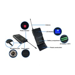4 Channel Party USB Mixing Console Live Sound Mini Mixer Headset UHF Microphone