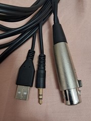 Female XLR to USB C & 3.5mm input Mic ports 6.66′ Feet (80 Inches)