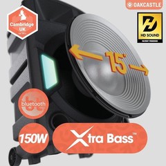 150W Bluetooth Portable PA System & Karaoke Machine – 6H Playtime, LED Lights