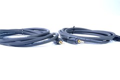 6ft mono 1/8” (3.5mm) TS audio male to male cables 2 pack