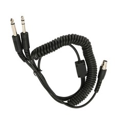 Mini XLR 5 Pin Plug To GA Dual Plugs Headset Adapter Cable For David Clark A Fit