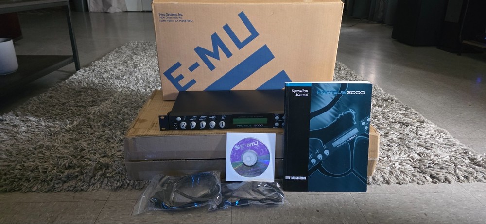 EMU ENSONIQ PROTEUS 2000 W/8 BANK COMPOSER ROM V2.26 WITH ORIGINAL PACKAGING