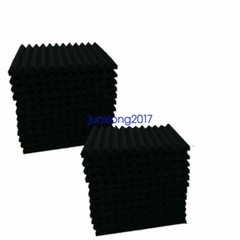 96 PACK 12″X12″X1″ Acoustic Foam Panel Wedge Studio Wall Tiles Black Purple
