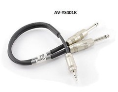 1ft Kirlin 3.5mm TRS Stereo Male Plug to Dual 1/4″ TS Mono Male Noise-Free Cable