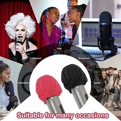 200 Pcs Microphone Cover Disposable Mic Windscreen Protective Cap Cover for KTV