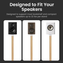 Universal Wood & Metal Speaker Stands Pair – Universal Speaker Stand White