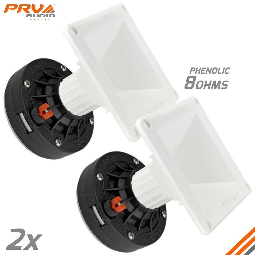 2x PRV Audio D270Ph 1″ Phenolic TRIO Driver 150W 8 Ohms + WG11-25 White Horn