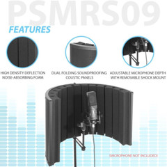 usa Mini Portable Vocal Recording Booth – Use with Standard Microphone,Isolation