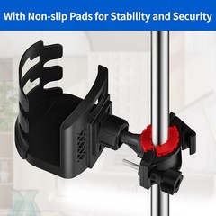 Adjustable Mic Stand Drink Holder with 360° Rotate Microphone Stand Cup Holder