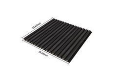 Matte Black Acoustic Panels 3D Groove Sound Absorbing Boards for Walls Ceilings