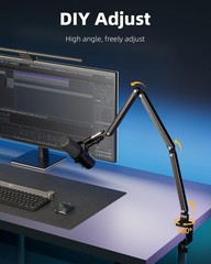 Minimalist Rotatable Mic Arm for Lightweight Mics – Max 29“ Adjustable Height