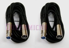 2 x 10FT XLR 3Pin Male Female Microphone Mic Audio Cord Shielded Balanced Cables