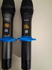 Bietrun Wireless Microphones Professional UHF Metal Dual Handheld Cordless Dynam