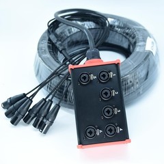 Arklove 6-Channel Low Profilemale XLR 1/4″ TRS Female Send Sub Combo 50ft