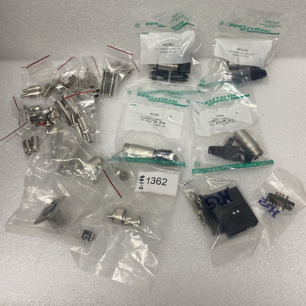 Neutrik NC3FX And Nc3MX 3 Pin Female XLR Nickel Mic Cable Connectors