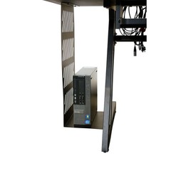 Large DJ Workstation Stand Equipment Desk Black – On-Stage