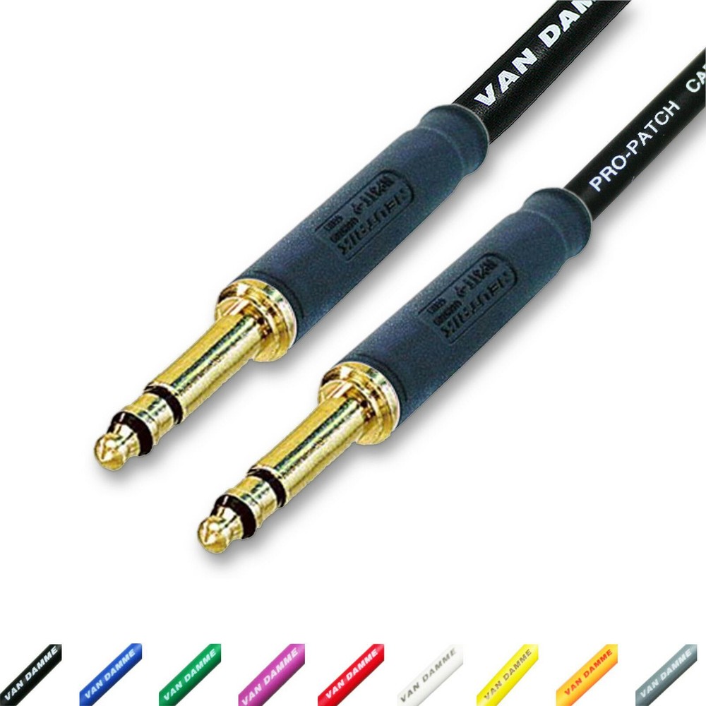 Neutrik Bantam Jack Patch Lead. Balanced TRS 4.4mm TT Plugs. Van Damme Cables