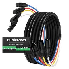 M/F 4 Channel Multi-Media Snake Cable 4 Pairs Male to Female 3 Pin XLR Balanced