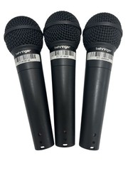 Behringer XM8500 Ultravoice Dynamic Microphones Lot of 3 XLR Cardioid TESTED