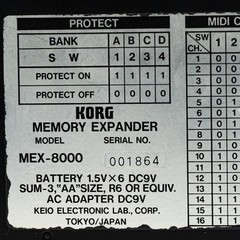 Korg MEX-8000 Memory Expander – DW-8000, EX-8000, Poly-800 MkII Compatible