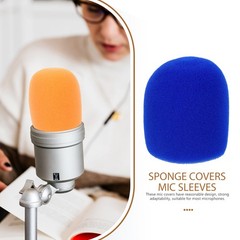 6Pcs Reusable Microphone Sponge Covers Assorted Colors Handheld Mic Windscreens