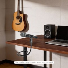 Adjustable Gooseneck Microphone Stand W/desk Clamp For Radio Broadcasting Studio