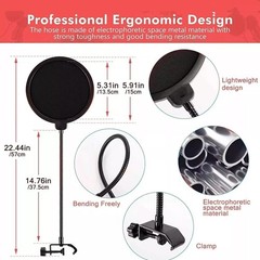 Desk Mount Holder 32″ Microphone Scissor Arm Sets Mic Stand Suspension Boom