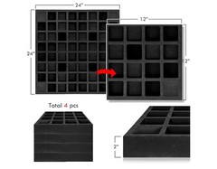 4Pcs EVA Acoustic Diffusers 12″X12″X2″ (Total 24″X24″X2″), Waffle Style Sound Di