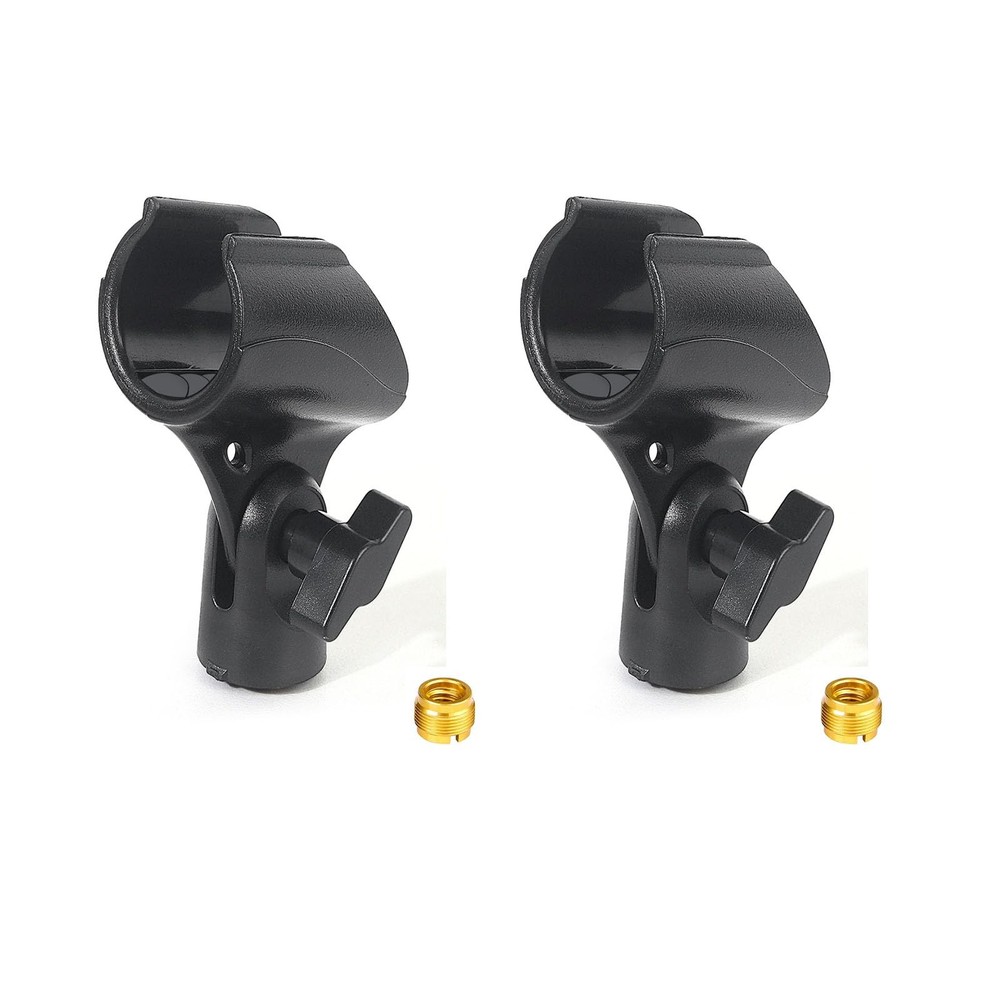 2 Pcs Universal Microphone Clip, Adjustable Mic Clip Holder for Mic Stand, Co…