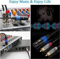 JOLGOO Unbalanced XLR Female to Dual RCA Y Splitter Breakout Cable, 1 XLR Female