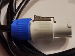 NEUTRIK POWER 7ft CORD STAGE LIGHTING PowerCON NAC3FCA to NAC3FCB 16 AWG 20A USA