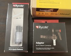 Rycote PCS Quick Release, Adapter For PCS Boom And Impact 2.5’ Grip Head Bundle