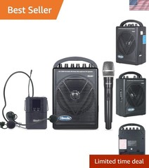 HS120B Portable PA System with UHF Wireless Microphone – Battery & AC Power