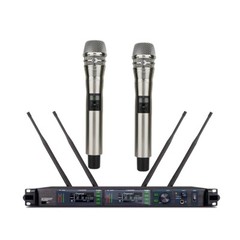 New 2 Silver KSM8 Handheld Wireless Microphone System Stage Sing Karaoke AD4D-II