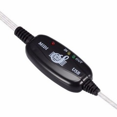 1PC USB IN-OUT MIDI Interface Cable Converter PC to Music Keyboard Adapter Cord