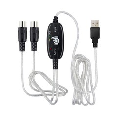 USB IN-OUT MIDI Interface Cable Converter to PC Music Keyboard Adapter Cord