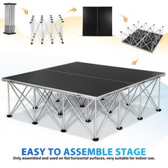 4′ X 4′ Portable Stage Platform Modular For Weddings, Events, Performance Venues