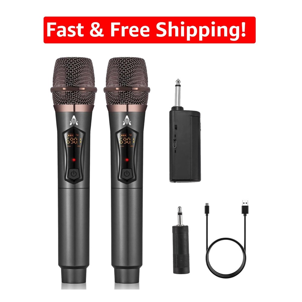 Wireless Microphone System with 200ft Range for Effortless Performances