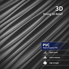 Ceiling Tiles 24 x 24 for Interior Wall Décor Drop Ceiling 12 Pack Wave Black