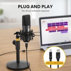 192kHz/24bit USB Microphone Kit with Adjustable Stand for Streaming & Podcasting