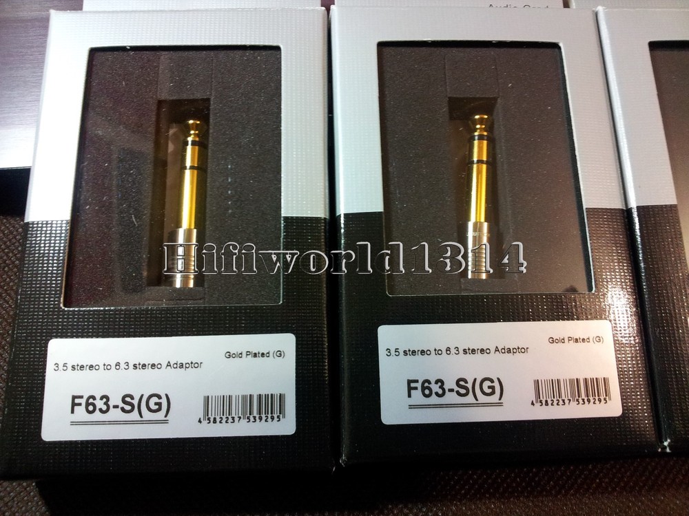 1x Furutech F63(G) 6.3mm male to 3.5mm female Gold Plated stereo Plug adapter