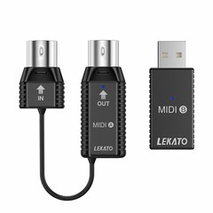 LEKATO Wireless MIDI Adapter bluetooth 5 PIN USB MIDI Interface Low Latency