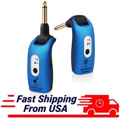2.4GHZ Wireless Guitar System Rechargeable Lithium Battery Receiver Set for Bass