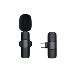 Mini Wireless Lavalier Microphone USB C Noise Cancellation Lapel Mic for iPhone