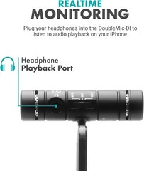 Movo DoubleMic-DI Dual Capsule Microphone – iPhone Two-Sided Cardioid Condenser