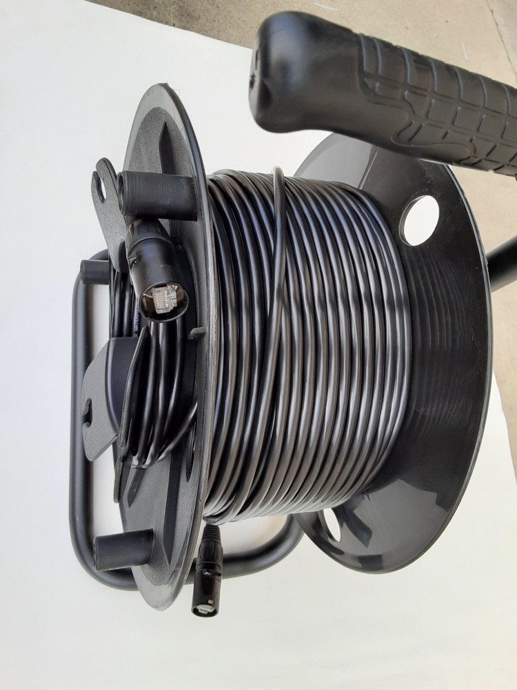 200 FT PRO CAT5e Tactical Shielded w/Neutrik Ethercon RJ45 Digital Cable on reel